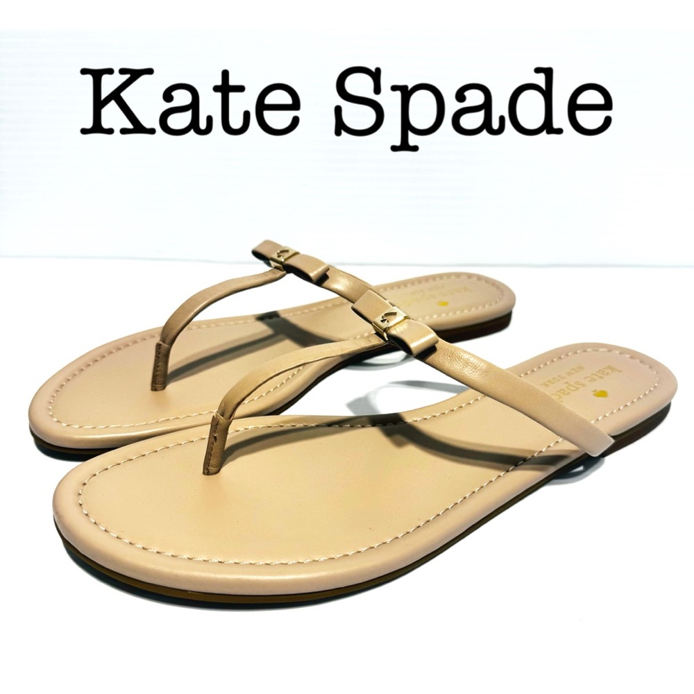 New Kate Spade Penny Tan Leather Sandals Size 9.5